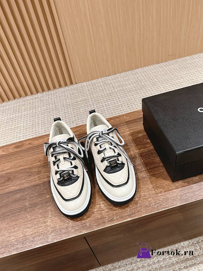 Fortok Chanel 25C Diamond Panda Sneakers Cream - 1