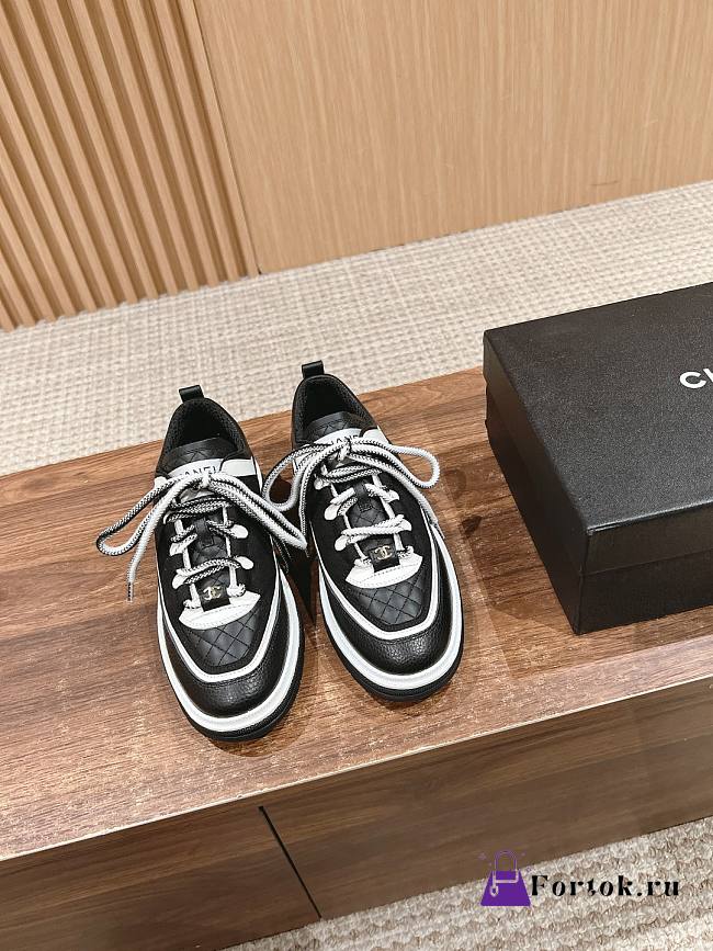 Fortok Chanel 25C Diamond Panda Sneakers Black - 1