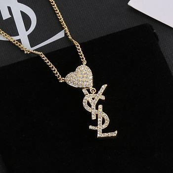 Fortok Saint Laurent Alphabet Diamond Necklace