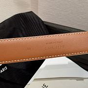 Fortok Celine Arc de Triomphe Double-sided Calfskin Belt White, Blue & Beige  - 4
