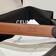 Fortok Celine Arc de Triomphe Double-sided Calfskin Belt Brown Gold Buckle - 5