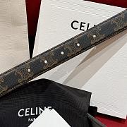 Fortok Celine Arc de Triomphe Double-sided Calfskin Belt Brown Gold Buckle - 2