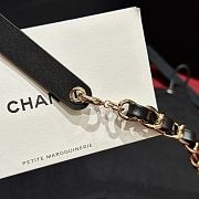 Fortok Chanel Waist Chain Calfskin Belt Black - 6