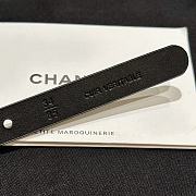 Fortok Chanel Waist Chain Calfskin Belt Black - 3