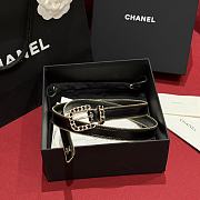 Fortok Chanel Zipper Belt Black Gold Buckle - 1