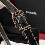 Fortok Chanel Zipper Belt Black Gold Buckle - 3
