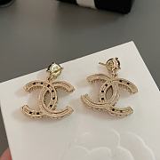Fortok Chanel Half Pearl And Half Diamond Earrings - 6