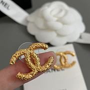 Fortok Chanel Lava Double C Earrings Gold - 3