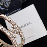 Fortok Chanel Fragrant Gold Full Diamond Letter Open Bracelet - 6