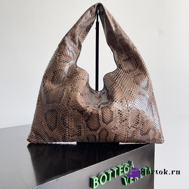 Fortok Bottega Veneta Hop Python Leather Shoulder Bag 794939 41x20.5x7.5cm - 1