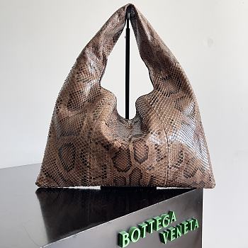 Fortok Bottega Veneta Hop Python Leather Shoulder Bag 794939 41x20.5x7.5cm