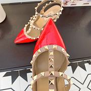 Fortok Valentino Red Patent Rockstud Caged Pump - 2