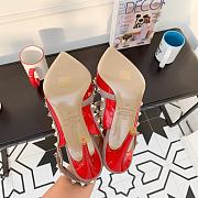 Fortok Valentino Red Patent Rockstud Caged Pump - 4