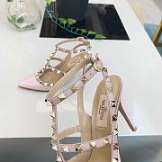 Fortok Valentino Pink Patent Rockstud Caged Pump - 3