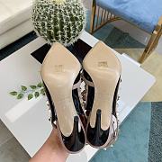 Fortok Valentino Black Patent Rockstud Caged Pump - 5