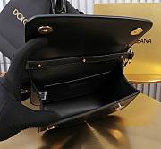 Fortok Dolce & Gabbana Black Leather Top Handle Bag 11x19x5cm  - 5