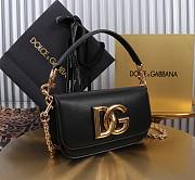 Fortok Dolce & Gabbana Black Leather Top Handle Bag 11x19x5cm  - 3