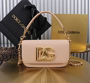 Fortok Dolce & Gabbana Beige Leather Top Handle Bag 11x19x5cm  - 1