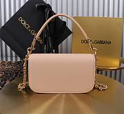 Fortok Dolce & Gabbana Beige Leather Top Handle Bag 11x19x5cm  - 6