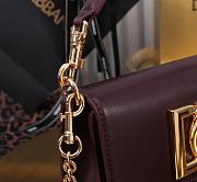 Fortok Dolce & Gabbana Burgundy Leather Top Handle Bag 11x19x5cm  - 3