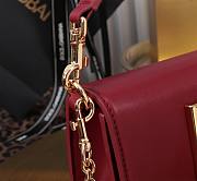 Fortok Dolce & Gabbana Red Leather Top Handle Bag 11x19x5cm  - 6