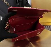 Fortok Dolce & Gabbana Red Leather Top Handle Bag 11x19x5cm  - 5
