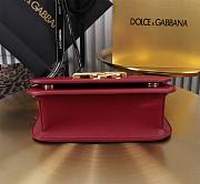 Fortok Dolce & Gabbana Red Leather Top Handle Bag 11x19x5cm  - 4