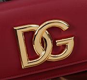 Fortok Dolce & Gabbana Red Leather Top Handle Bag 11x19x5cm  - 3