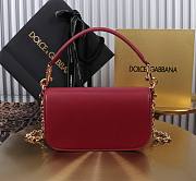 Fortok Dolce & Gabbana Red Leather Top Handle Bag 11x19x5cm  - 2
