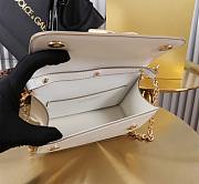 Fortok Dolce & Gabbana White Leather Top Handle Bag 11x19x5cm  - 6