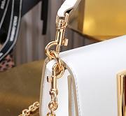Fortok Dolce & Gabbana White Leather Top Handle Bag 11x19x5cm  - 4
