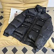 Fortok Chanel Pocket Down Jacket Black / Red - 1