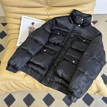 Fortok Chanel Pocket Down Jacket Black / Red