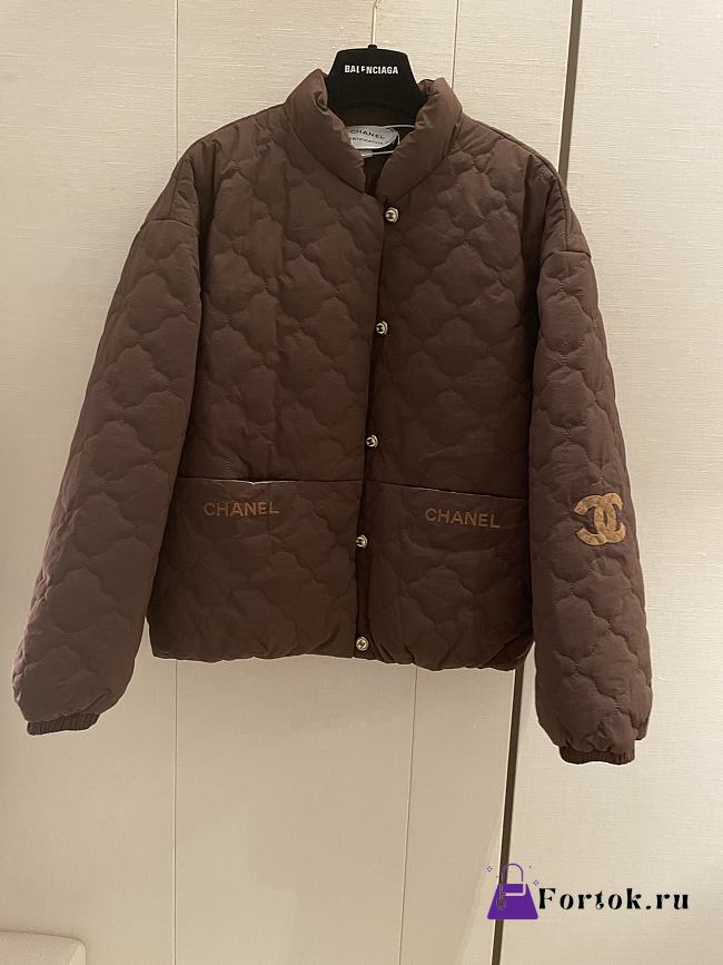 Fortok Chanel CC Vintage Cotton Jacket Brown - 1