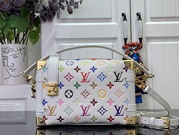 Fortok Louis Vuitton  x TM Side Trunk MM Bag White Multicolor M14046 23.5x16x8.5cm