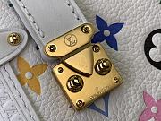 Fortok Louis Vuitton  x TM Side Trunk MM Bag White Multicolor M14046 23.5x16x8.5cm - 6