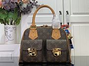 Fortok Louis Vuitton Manhattan Handbag Brown M40026 30x12x20cm - 1