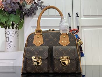 Fortok Louis Vuitton Manhattan Handbag Brown M40026 30x12x20cm