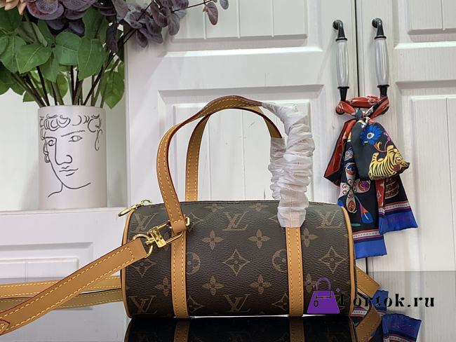 Fortok Louis Vuitton Vintage Cylindrical Bag Brown M51384 21x10x10cm - 1
