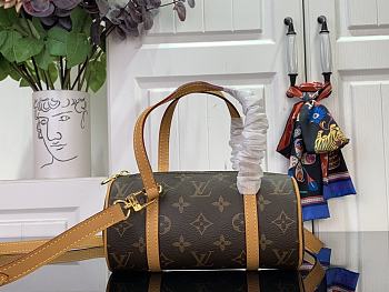 Fortok Louis Vuitton Vintage Cylindrical Bag Brown M51384 21x10x10cm