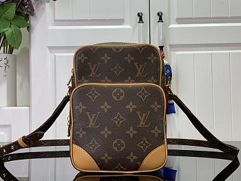 Fortok Louis Vuitton Men's Shoulder Bag Brown M45236 20x15x10cm