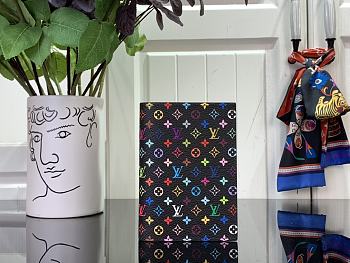Fortok Louis Vuitton x TM Passport Holder Black Multicolor M13414 14x2.5x10cm
