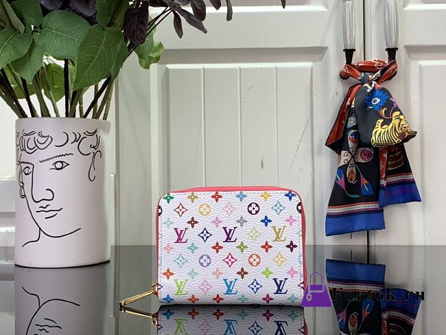 Fortok Louis Vuitton x TM Zippy Coin Purse White M13409 11x8.5x2cm - 1