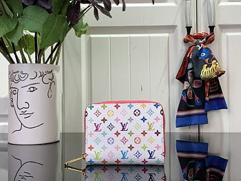 Fortok Louis Vuitton x TM Zippy Coin Purse White M13409 11x8.5x2cm