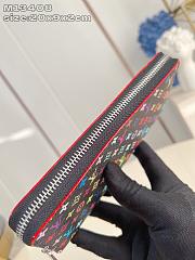 Fortok Louis Vuitton x TM Clémence Wallet Black Multicolor M13408 20x9x2cm  - 3