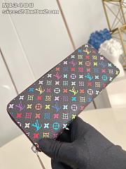 Fortok Louis Vuitton x TM Clémence Wallet Black Multicolor M13408 20x9x2cm  - 6