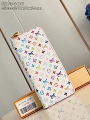 Fortok Louis Vuitton x TM Clémence Wallet White Multicolor M13408 20x9x2cm  - 1