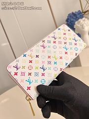 Fortok Louis Vuitton x TM Clémence Wallet White Multicolor M13408 20x9x2cm  - 3