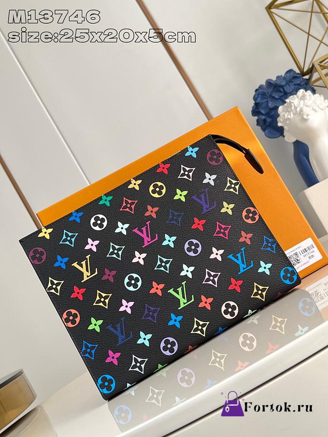 Fortok Louis Vuitton x TM Toiletry Pouch Black M13746 25x20x5.5cm - 1