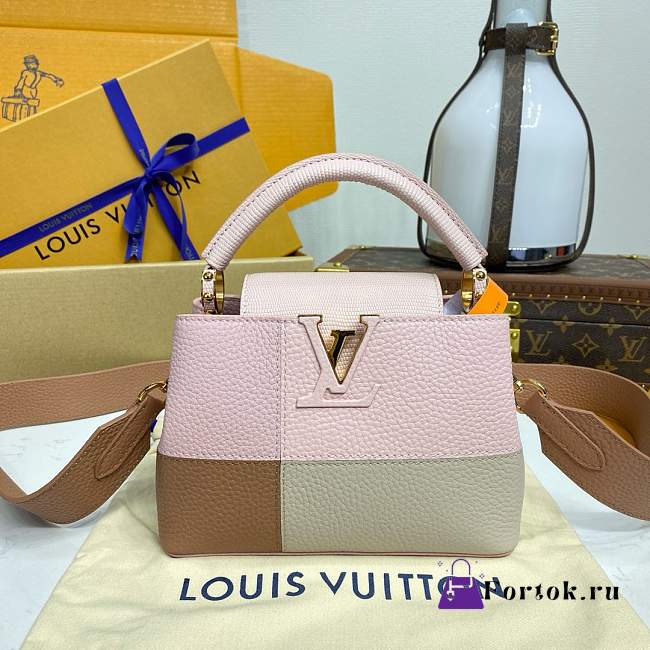 Fortok Louis Vuitton Capucines Mini Bag Pink M59268 21x14x8cm - 1